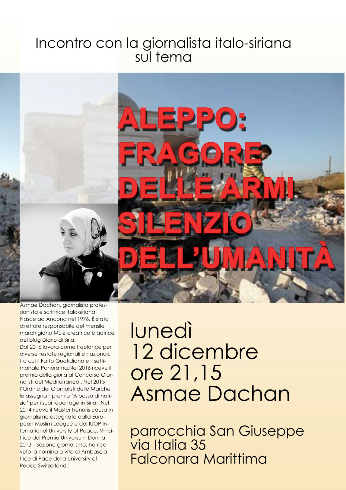 Aleppo: fragore delle armi, silenzio dell’umanità