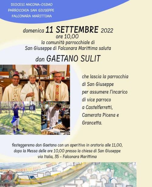 La comunità di San Giuseppe saluta Don Gaetano