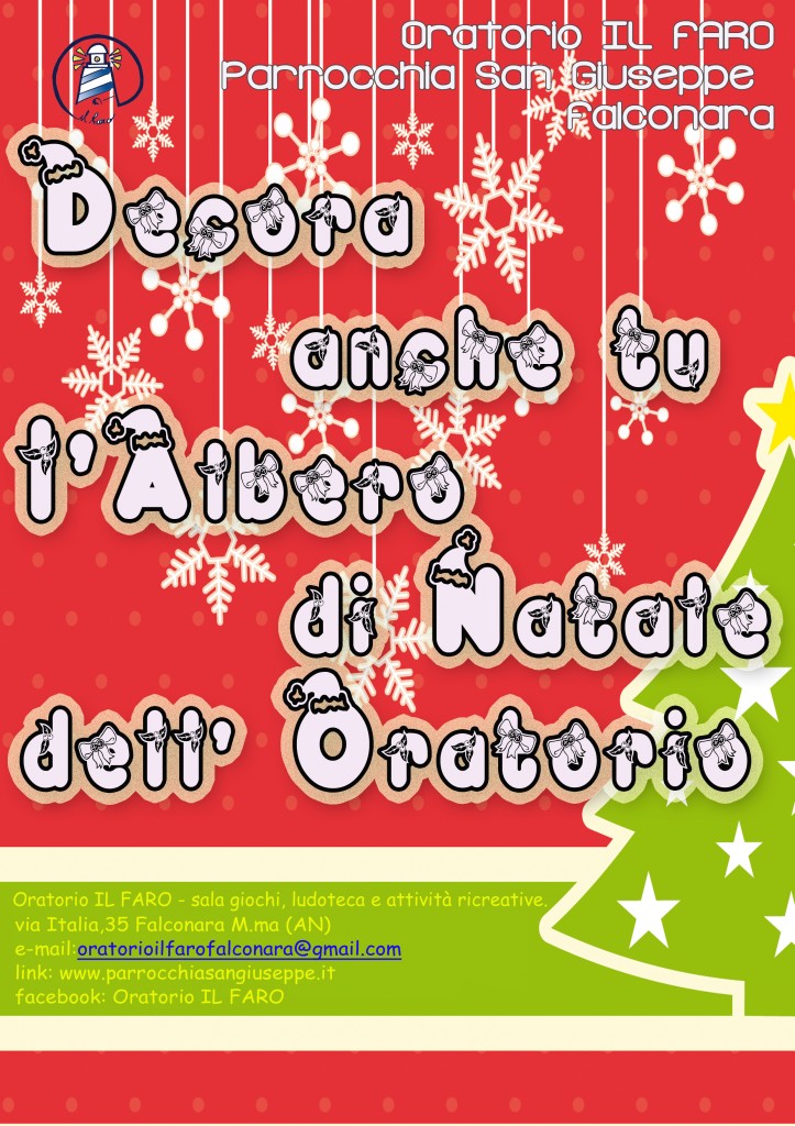 Decora anche tu l'albero di Natale dell'Oratorio